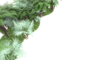 forêt réaliste isolée sur fond transparent. rendu 3d - illustration png