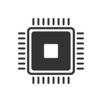 Processor icon. Microchip symbol. Sign cpu vector. vector
