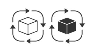 Supply chain icon. Cargo delivery symbol. Sign logistics vector. vector