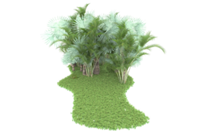 Realistic forest isolated on transparent background. 3d rendering - illustration png