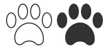Paw footprint icon. Dog print symbol. Sign imprint foot vector. vector
