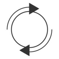 Refresh arrow icon. Repeat symbol. Sign app button vector. vector