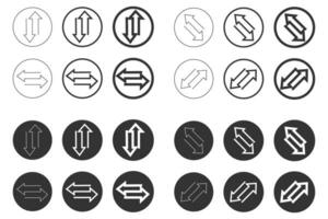 Exchange double arrow circle icon. Interchange point symbol. Sign app button vector. vector