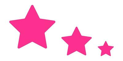 Three pink star icon. Space symbol. Sign trendy web decoration  vector. vector