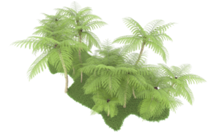 Realistic forest isolated on transparent background. 3d rendering - illustration png