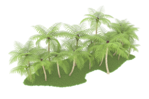 Realistic forest isolated on transparent background. 3d rendering - illustration png