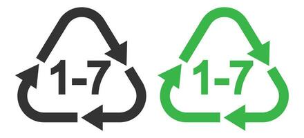 Recycle icon. Triangle arrows symbol. Sign reuse trash vector. vector