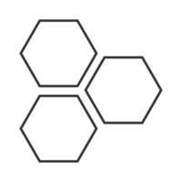 Honeycomb bee line icon. Hexagon  shape vector.  Hive logo symbol. vector