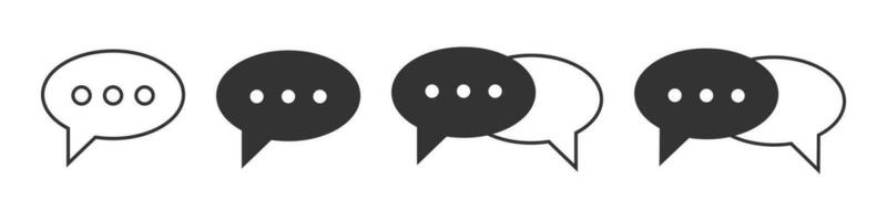 Message online icon. Bubble live chat vector . Web talk symbol.