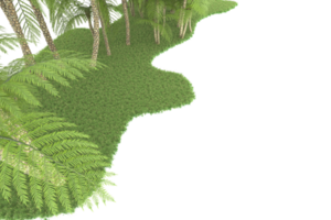 Realistic forest isolated on transparent background. 3d rendering - illustration png