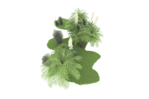 Realistic forest isolated on transparent background. 3d rendering - illustration png