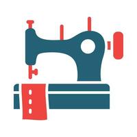 Sewing Glyph Two Color Icon Design vector