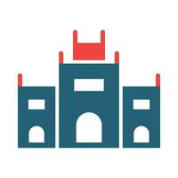 Fort Glyph Two Color Icon Design vector