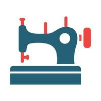 Sewing Machine Glyph Two Color Icon Design vector