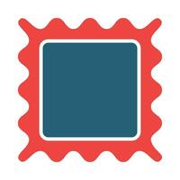 Picture Frame Glyph Two Color Icon Design vector