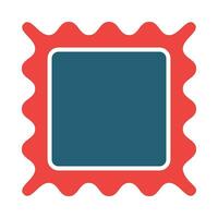 Picture Frame Glyph Two Color Icon Design vector