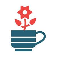 Mug Glyph Two Color Icon Design vector