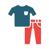 Clothes Glyph Two Color Icon Design vector