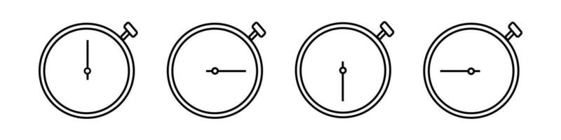 Stopwatch icon. Clock symbol. Sign timer vector. vector