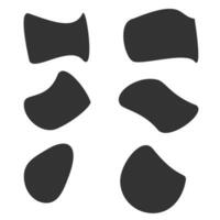 Drop shape icon. Spilled black ink symbol. Blot vector. vector