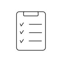 Clipboard icon. Checklist symbol. Sign paper document vector. vector