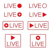 Live icon. Television symbol. Sign online video vector. vector