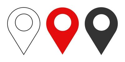 alfiler punto icono. geolocalización símbolo. firmar GPS ubicación vector. vector