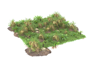 Realistic forest isolated on transparent background. 3d rendering - illustration png