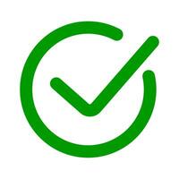 Tick checkmark icon. Web choice ok symbol. Sign button approval vector. vector