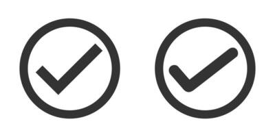 Tick checkmark icon. Web choice ok symbol. Sign button approval vector. vector