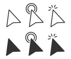 Cursor arrow pointer icon. Computer mouse click symbol. Sign app button vector. vector