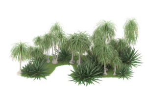 Realistic forest isolated on transparent background. 3d rendering - illustration png