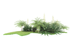 Realistic forest isolated on transparent background. 3d rendering - illustration png