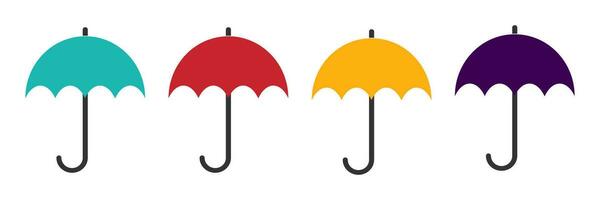 paraguas icono. proteccion lluvia símbolo. firmar sombrilla vector. vector