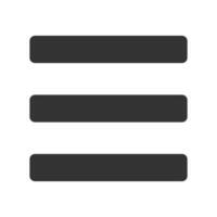 Menu icon. Three horizontal lines app button symbol. Options vector. vector