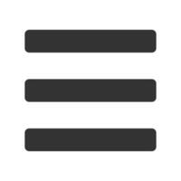 Menu icon. Three horizontal lines app button symbol. Options vector. vector