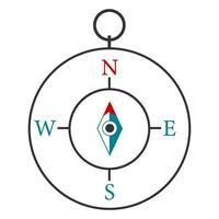 Creative compas icon.  Instrument course direction symbol. Sign navigation vector. vector