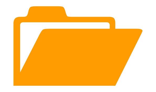 carpeta icono. archivo abierto aplicación botón símbolo. firmar portafolio vector. vector