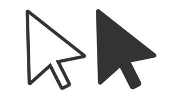 Computer mouse pointer icon.  Cursor arrow symbol. Sign click arrowhead vector. vector