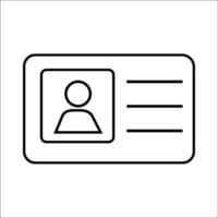 ID card icon. Personal data symbol. Sign indentity name vector. vector