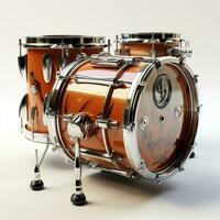 AI generated 3d drum model with white background photo