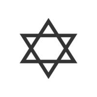 Star of David icon. Judaism religious symbol. Sign hexaham vector. vector