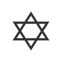 Star of David icon. Judaism religious symbol. Sign hexaham vector. vector