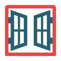 Window Glyph Two Color Icon Design vector