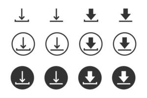 descargar icono. aplicación botón símbolo. firmar subir vector. vector