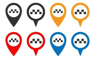 Taxi puntero icono. navegación símbolo. firmar GPS vector. vector