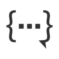 Code chat icon. Private talk symbol. Sign secure communication vector. vector