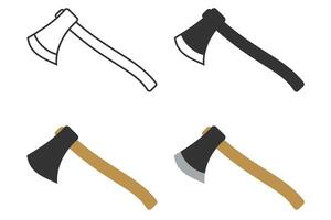 Ax icons set. Hatchet symbol. Sign tool lumberjack vector. vector