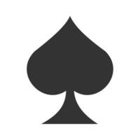 Spade icon. playing card linear design element. Vector illustration.