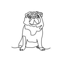 Pug vector illustration